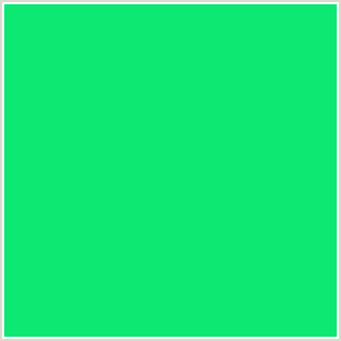 0CE871 Hex Color Image (GREEN BLUE, MALACHITE)