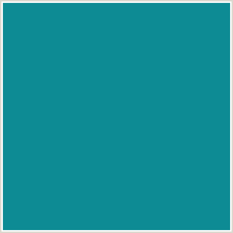 0D8B94 Hex Color Image (BLUE CHILL, LIGHT BLUE)