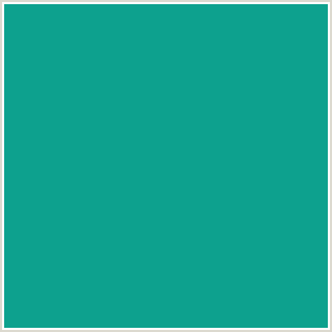 0DA18E Hex Color Image (BLUE CHILL, BLUE GREEN)