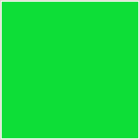 0DDE37 Hex Color Image (GREEN, MALACHITE)