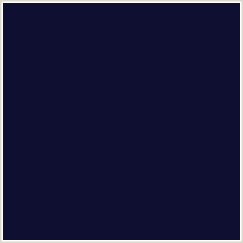 0E0F31 Hex Color Image (BLUE, HAITI, MIDNIGHT BLUE)