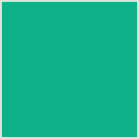 0EB087 Hex Color Image (BLUE GREEN, NIAGARA)