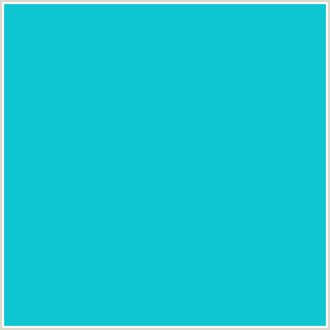 0FC7D3 Hex Color Image (BRIGHT TURQUOISE, LIGHT BLUE)