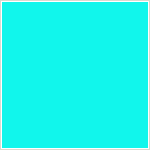 11F6EC Hex Color Image (AQUA, BRIGHT TURQUOISE, LIGHT BLUE)