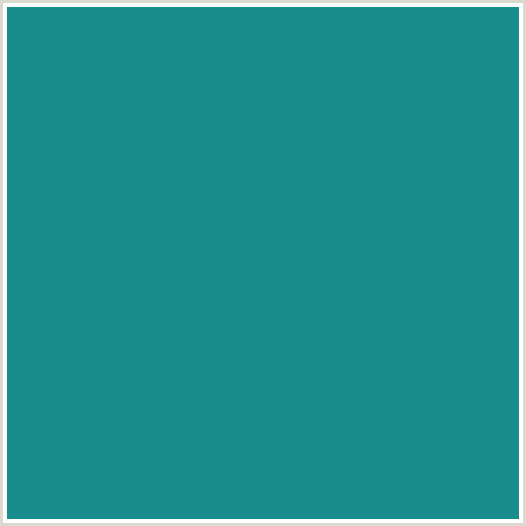 198D8B Hex Color Image (AQUA, ELM, LIGHT BLUE)