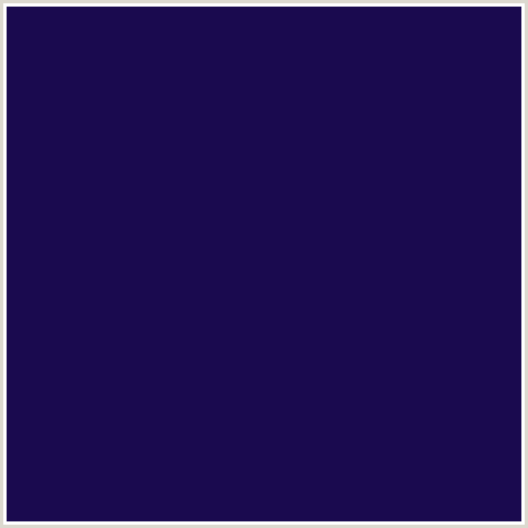 1A0A4F Hex Color Image (BLUE VIOLET, VIOLENT VIOLET)