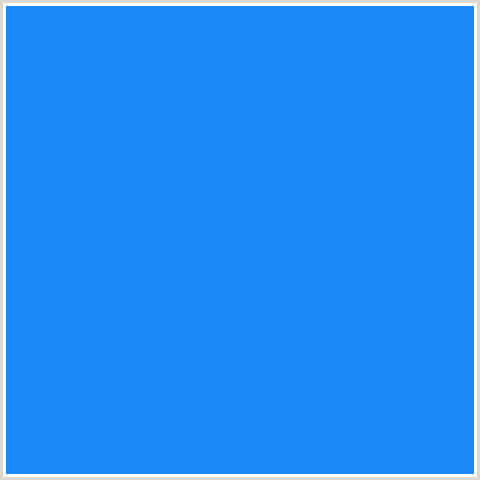 1B88F5 Hex Color Image (BLUE, DODGER BLUE)