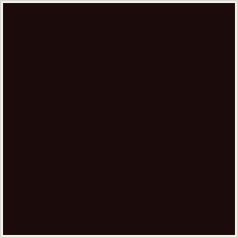 1C0B0B Hex Color Image (COFFEE BEAN, RED)