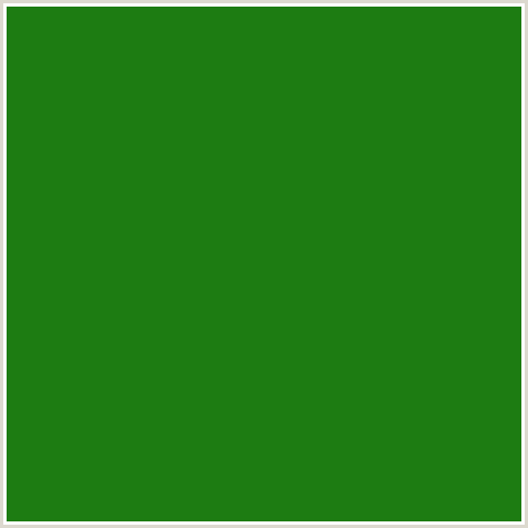 1D7C12 Hex Color Image (BILBAO, FOREST GREEN, GREEN)