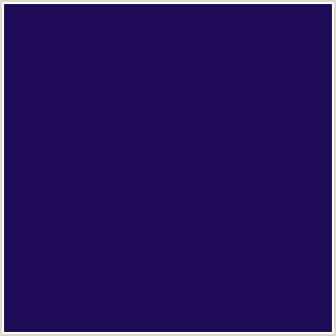 1E0A57 Hex Color Image (BLUE VIOLET, VIOLENT VIOLET)