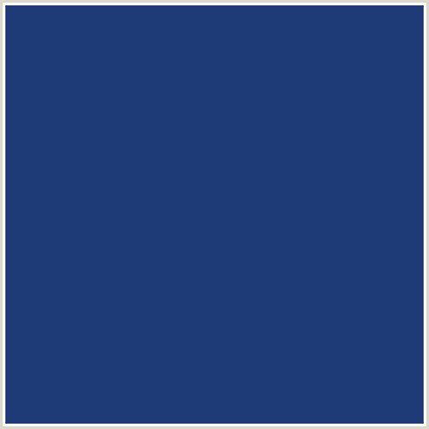1E3B78 Hex Color Image (BAY OF MANY, BLUE, MIDNIGHT BLUE)