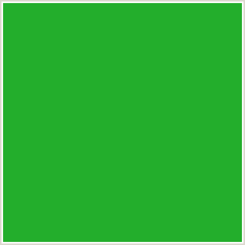 23AE2C Hex Color Image (FOREST GREEN, GREEN)