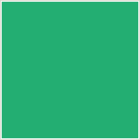23AE72 Hex Color Image (GREEN BLUE, JUNGLE GREEN)