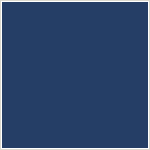 253E66 Hex Color Image (BLUE, CELLO, MIDNIGHT BLUE)