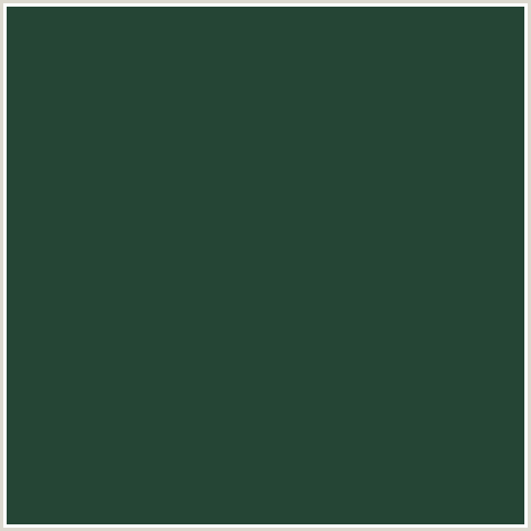 254535 Hex Color, RGB: 37, 69, 53