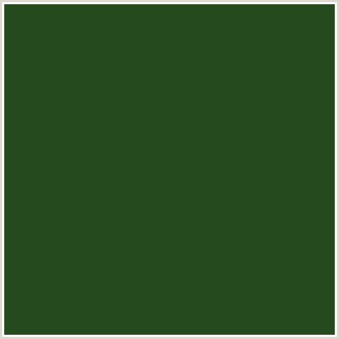 254A1E Hex Color Image (GREEN, MALLARD)