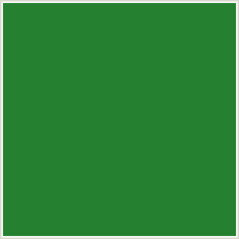 25802F Hex Color Image (FOREST GREEN, GREEN)