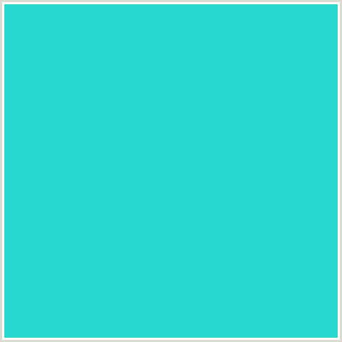 26D6CF Hex Color Image (AQUA, LIGHT BLUE, TURQUOISE)