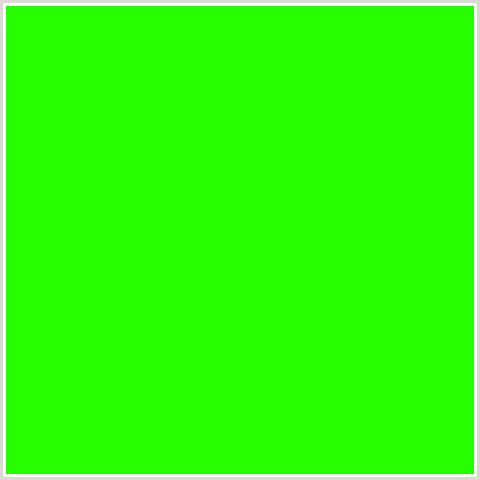 26FF00 Hex Color Image (GREEN, HARLEQUIN)