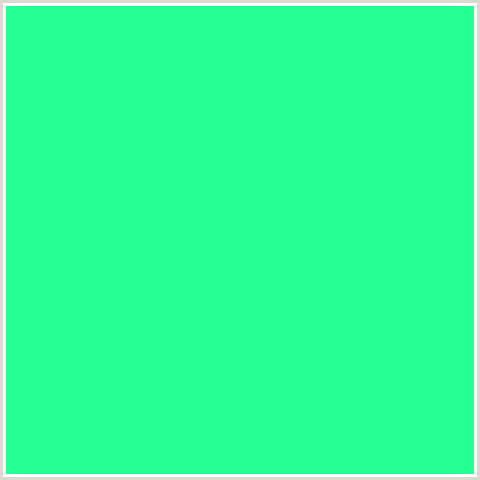 26FF93 Hex Color Image (GREEN BLUE, SPRING GREEN)