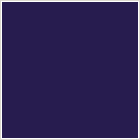 271C4F Hex Color Image (BLUE VIOLET, PORT GORE)