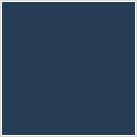 273D55 Hex Color Image (BLUE, MIDNIGHT BLUE, RHINO)