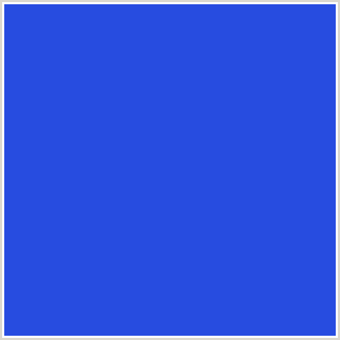 274CE0 Hex Color Image (BLUE, ROYAL BLUE)