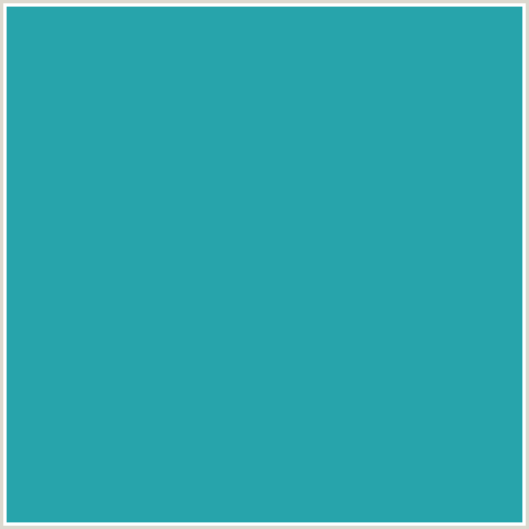 27A4AB Hex Color Image (EASTERN BLUE, LIGHT BLUE)