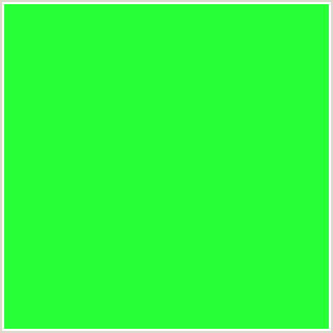 27FF37 Hex Color Image (GREEN, HARLEQUIN)