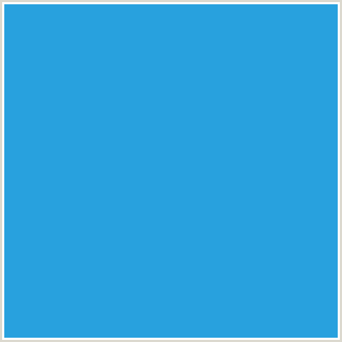 28A1DE Hex Color Image (BLUE, CURIOUS BLUE)