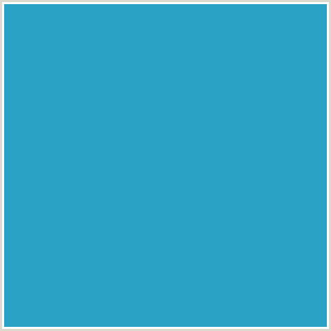 29A2C6 Hex Color Image (CURIOUS BLUE, LIGHT BLUE)