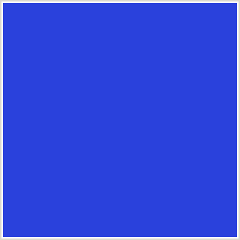 2A41DC Hex Color Image (BLUE, PERSIAN BLUE)