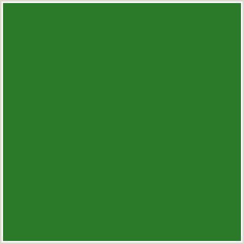 2A7A2A Hex Color Image (FOREST GREEN, GREEN)