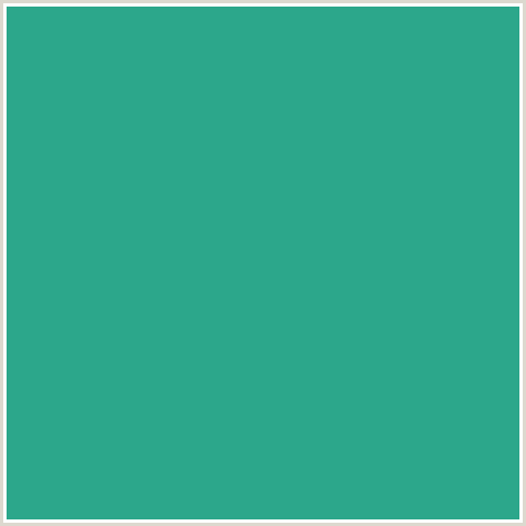 2CA78B Hex Color Image (BLUE GREEN, JUNGLE GREEN)