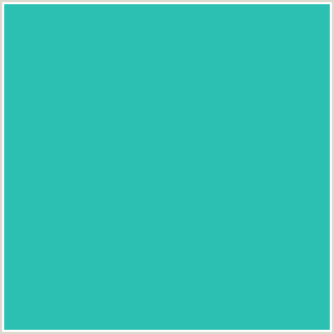 2CC0B3 Hex Color Image (AQUA, LIGHT BLUE, SHAMROCK)