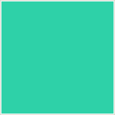 2ED1A8 Hex Color Image (BLUE GREEN, SHAMROCK)