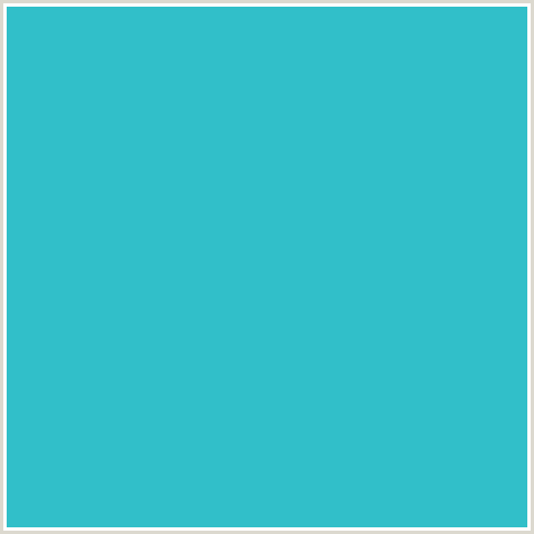 31BFC9 Hex Color Image (LIGHT BLUE, SCOOTER)