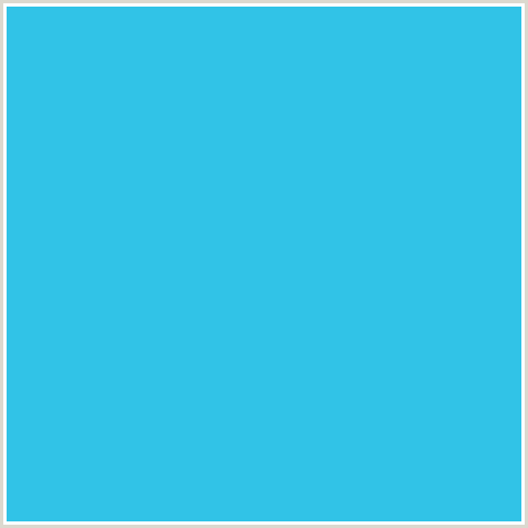 31C3E7 Hex Color Image (LIGHT BLUE, PICTON BLUE)