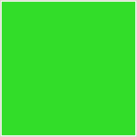 32DD29 Hex Color Image (GREEN, MALACHITE)