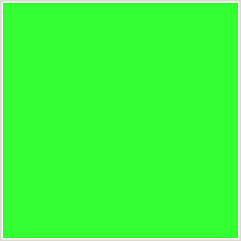 33FF33 Hex Color Image (GREEN, HARLEQUIN)