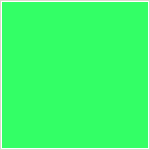 33FF66 Hex Color Image (GREEN)