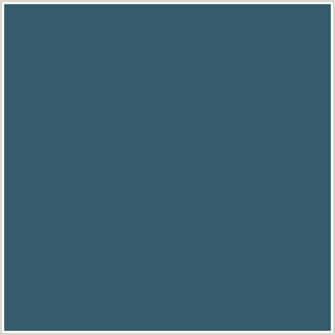 355B6E Hex Color Image (BLUE, CASAL, MIDNIGHT BLUE)