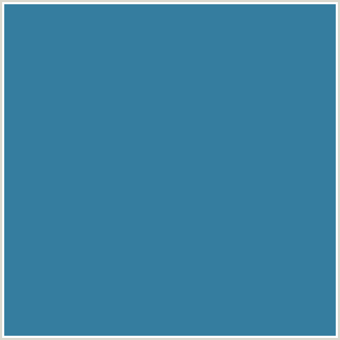 357D9F Hex Color Image (ASTRAL, LIGHT BLUE)