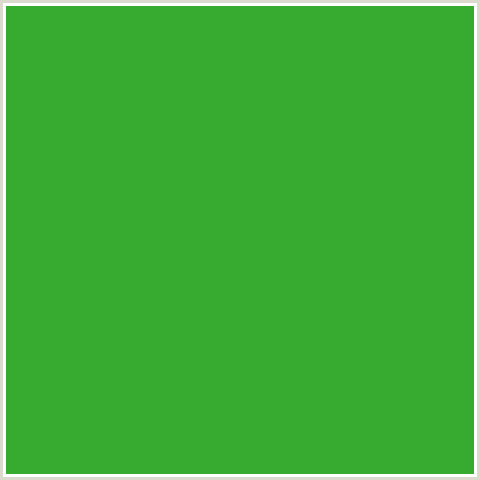 36AB2F Hex Color Image (APPLE, GREEN)