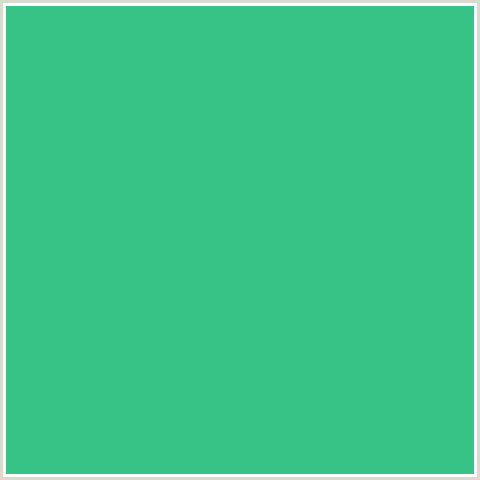 37C385 Hex Color Image (GREEN BLUE, SHAMROCK)