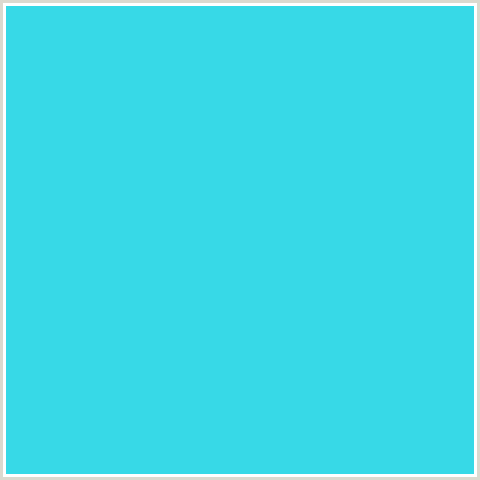 37D9E7 Hex Color Image (LIGHT BLUE, PICTON BLUE)