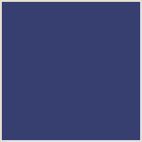383E6F Hex Color Image (BLUE, EAST BAY, MIDNIGHT BLUE)