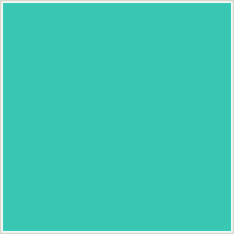 39C7B4 Hex Color Image (BLUE GREEN, PUERTO RICO)