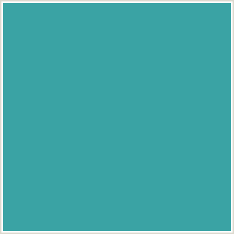 3AA3A4 Hex Color Image (KEPPEL, LIGHT BLUE)