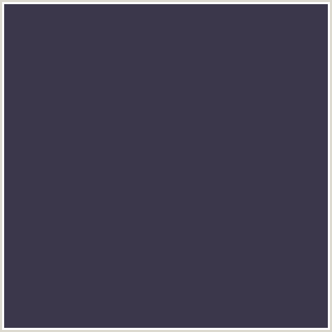 3B374B Hex Color Image (BLUE VIOLET, TUNA)